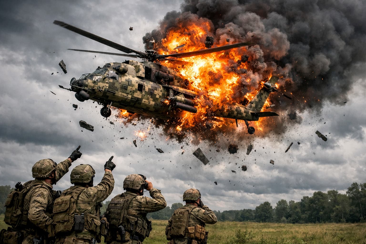 Уничтожение вертолёта