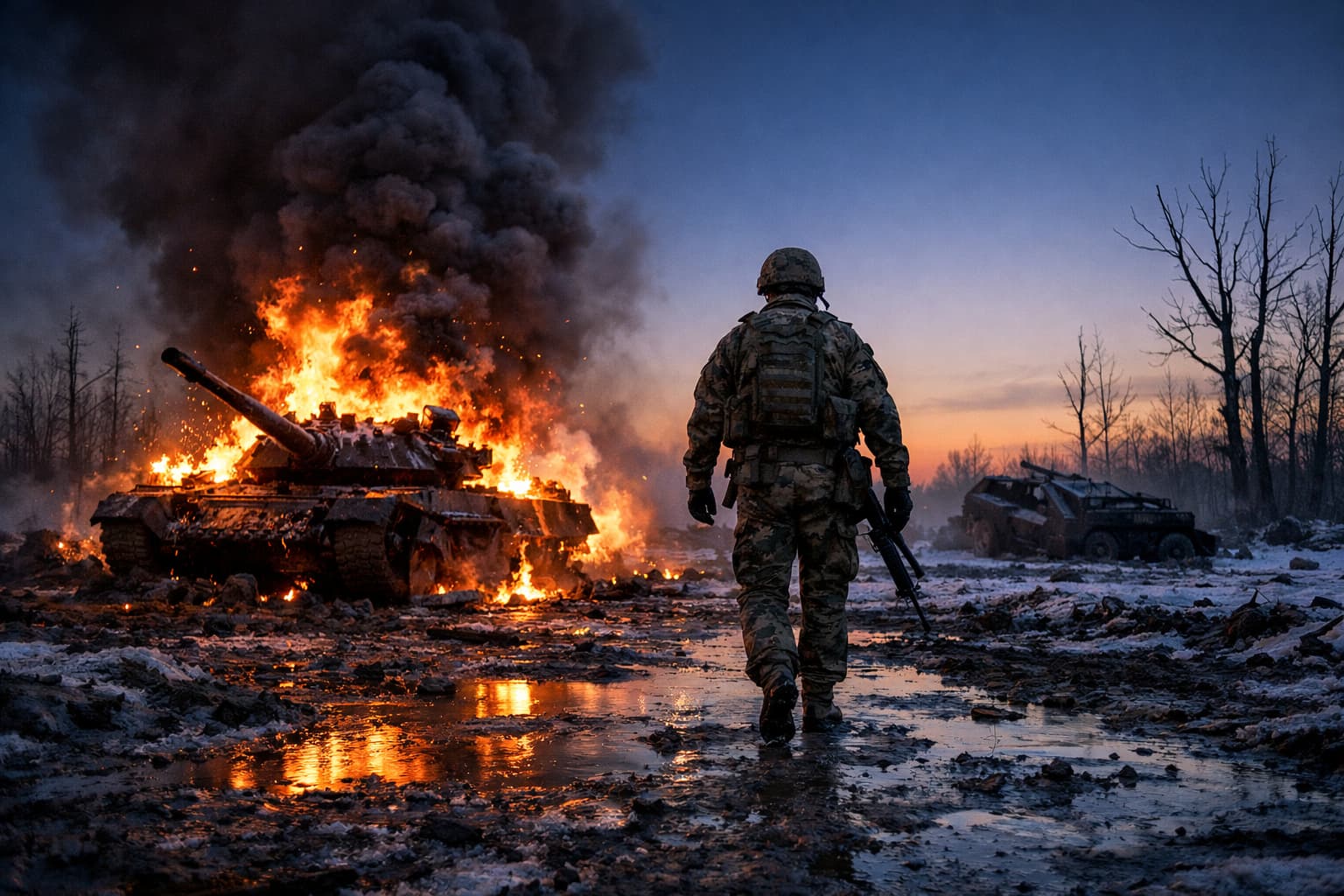 Уничтожение танка